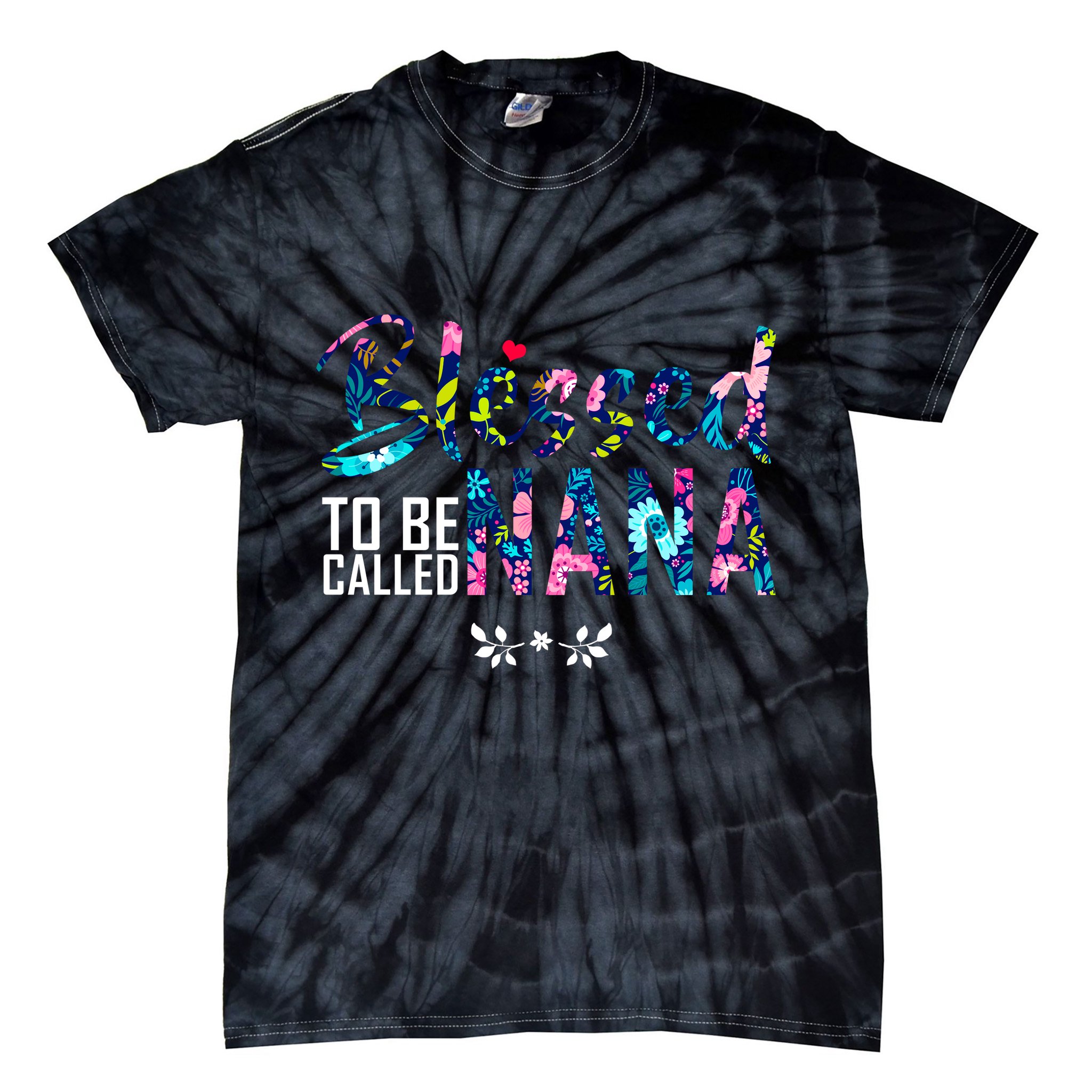 Blessed To Be Called Nana Flower Tie-Dye T-Shirt
