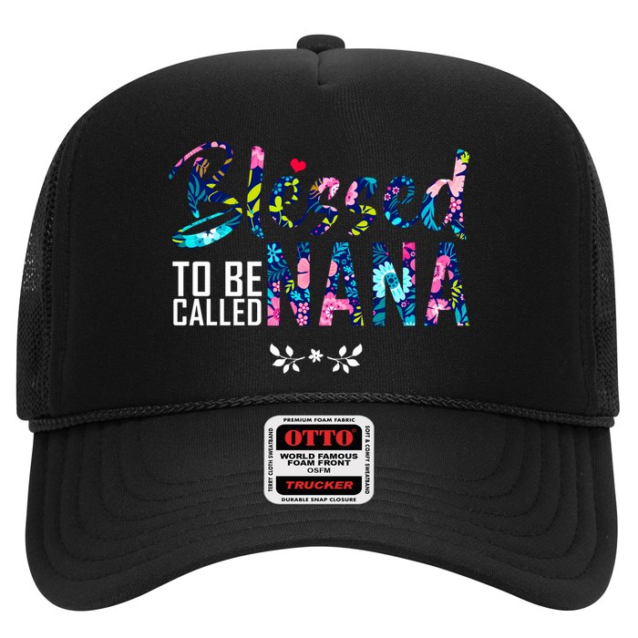 Blessed To Be Called Nana Flower Trucker Hat