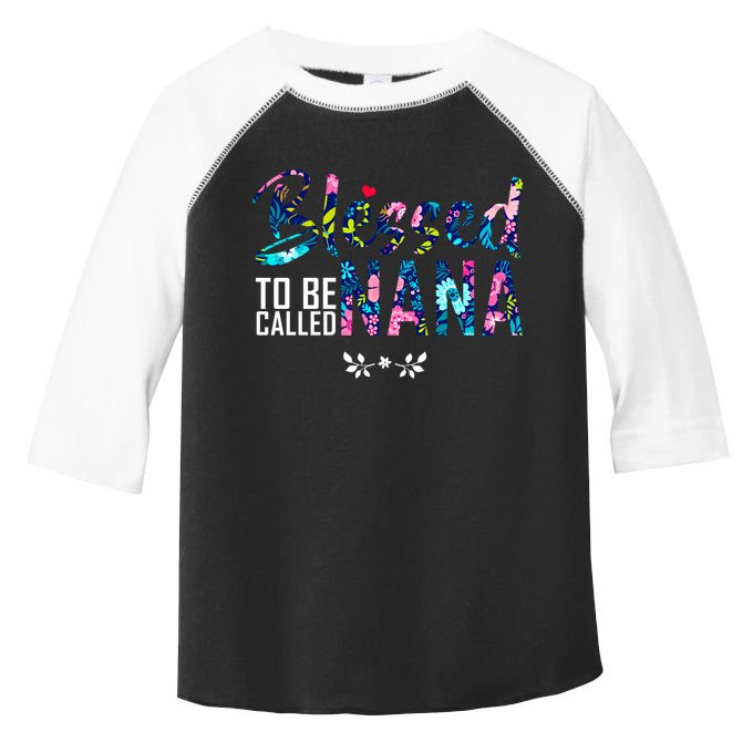 Blessed To Be Called Nana Flower Toddler Fine Jersey T-Shirt