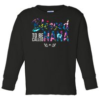 Blessed To Be Called Nana Flower Toddler Long Sleeve Shirt