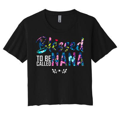 Blessed To Be Called Nana Flower Women's Crop Top Tee