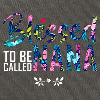 Blessed To Be Called Nana Flower Cotton Canvas Backpack