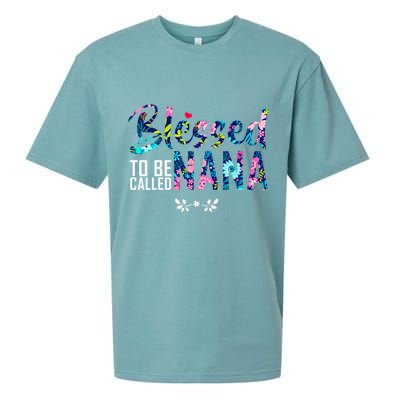Blessed To Be Called Nana Flower Sueded Cloud Jersey T-Shirt