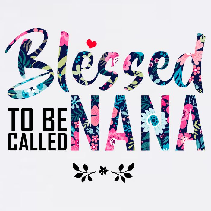 Blessed To Be Called Nana Flower Garment-Dyed Sweatshirt