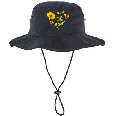 Blessed To Be Mom Butterfly Sun Floral  Legacy Cool Fit Booney Bucket Hat