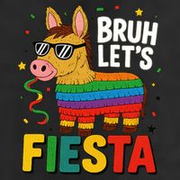 Bruh Lets Fiesta Cinco Mayo Pinata Funny 7 Panel Mesh Trucker Snapback Hat