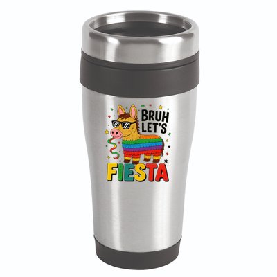 Bruh Lets Fiesta Cinco Mayo Pinata Funny 16oz Travel Tumbler