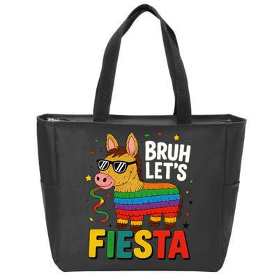 Bruh Lets Fiesta Cinco Mayo Pinata Funny Zip Tote Bag