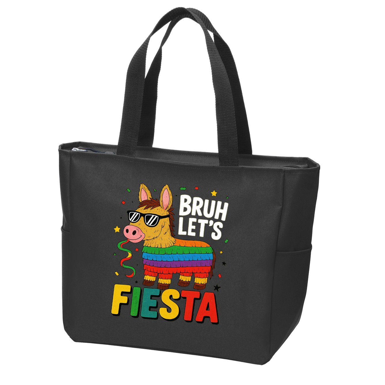 Bruh Lets Fiesta Cinco Mayo Pinata Funny Zip Tote Bag