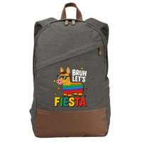 Bruh Lets Fiesta Cinco Mayo Pinata Funny Cotton Canvas Backpack