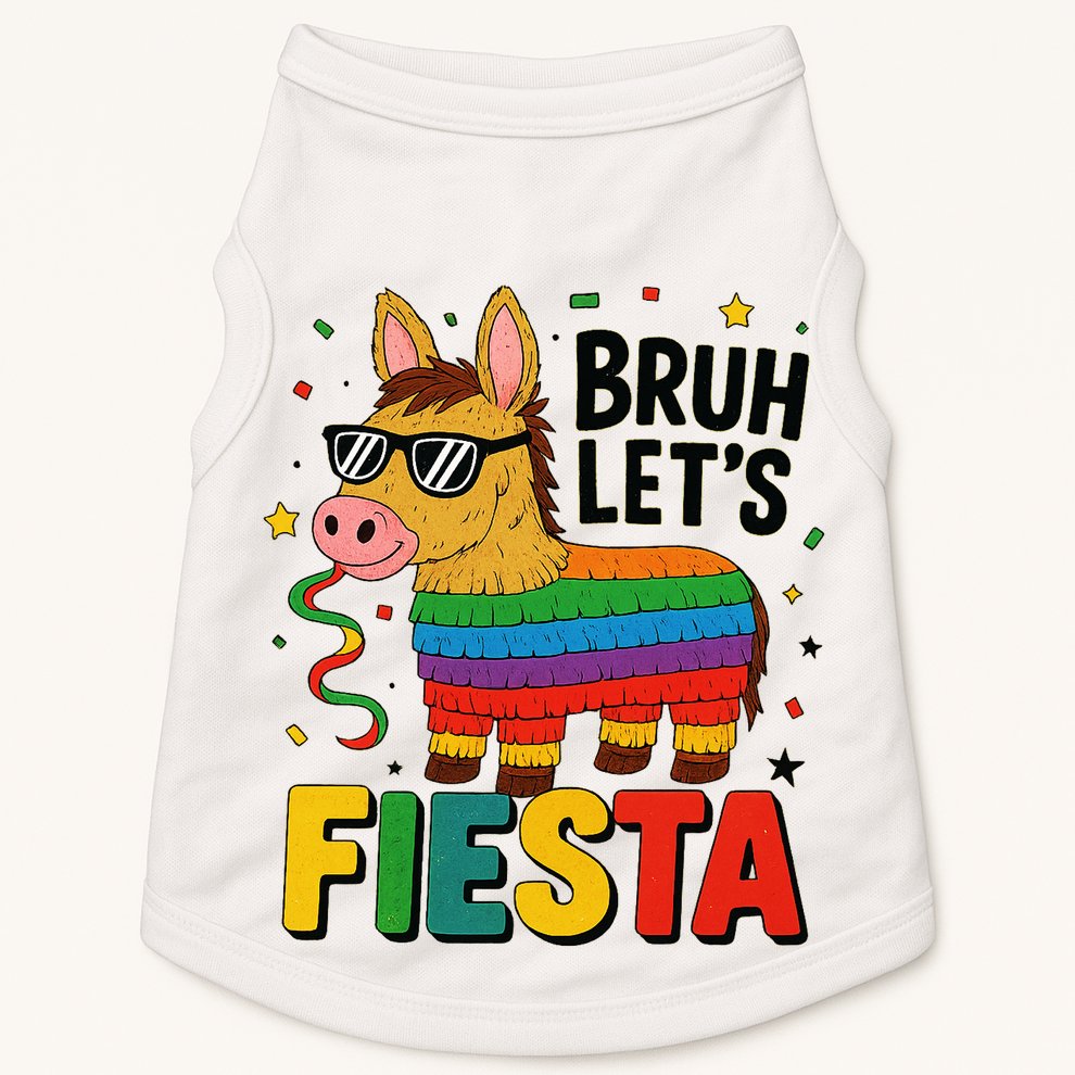 Bruh Lets Fiesta Cinco Mayo Pinata Funny Doggie Tank