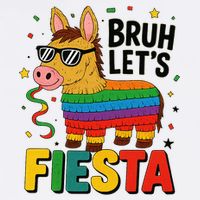 Bruh Lets Fiesta Cinco Mayo Pinata Funny Cooling Performance Long Sleeve Crew