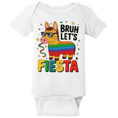 Bruh Lets Fiesta Cinco Mayo Pinata Funny Baby Bodysuit