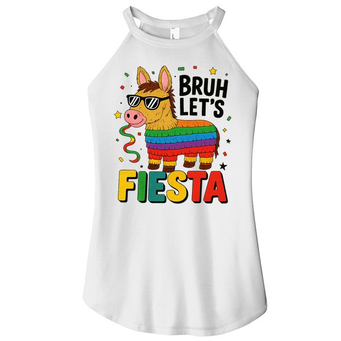 Bruh Lets Fiesta Cinco Mayo Pinata Funny Women's Perfect Tri Rocker Tank