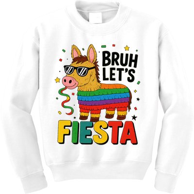 Bruh Lets Fiesta Cinco Mayo Pinata Funny Kids Sweatshirt
