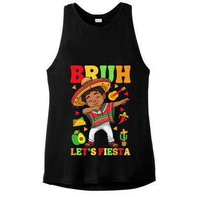 Bruh Lets Fiestas Dabbing Mexican Poncho Cinco De Mayo Gift Ladies PosiCharge Tri-Blend Wicking Tank