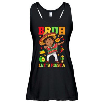 Bruh Lets Fiestas Dabbing Mexican Poncho Cinco De Mayo Gift Ladies Essential Flowy Tank