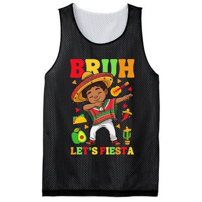 Bruh Lets Fiestas Dabbing Mexican Poncho Cinco De Mayo Gift Mesh Reversible Basketball Jersey Tank