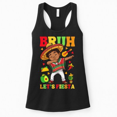 Bruh Lets Fiestas Dabbing Mexican Poncho Cinco De Mayo Gift Womens Tank Top