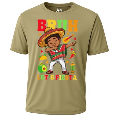 Bruh Lets Fiestas Dabbing Mexican Poncho Cinco De Mayo Gift Cooling Performance Crew T-Shirt