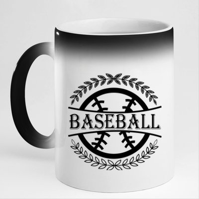 Baseball Lover Funny Gift Cute Gift Baseball Gift 11oz Black Color Changing Mug