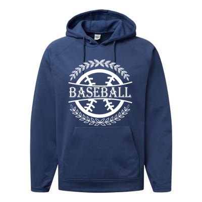 Baseball Lover Funny Gift Cute Gift Baseball Gift Performance Fleece Hoodie