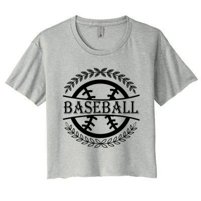 Baseball Lover Funny Gift Cute Gift Baseball Gift Women's Crop Top Tee