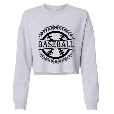 Baseball Lover Funny Gift Cute Gift Baseball Gift Cropped Pullover Crew