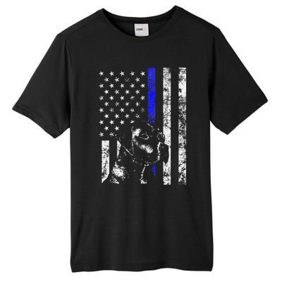 Blue Line Flag K9 Labrador Retriever Police Dog Tall Fusion ChromaSoft Performance T-Shirt