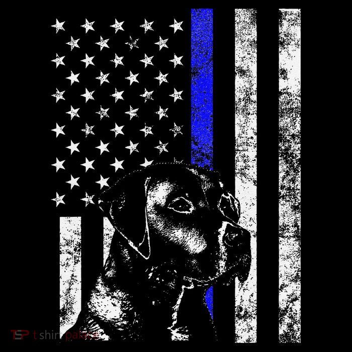 Blue Line Flag K9 Labrador Retriever Police Dog Toddler T-Shirt