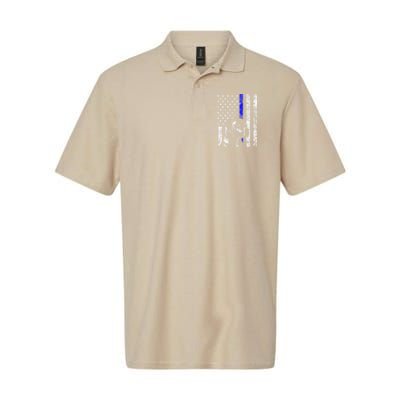 Blue Line Flag K9 Labrador Retriever Police Dog Polo