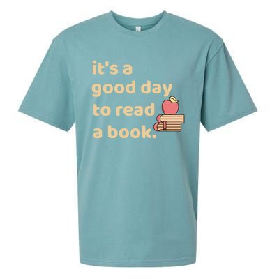 Book Lovers Funny Reading It's A Good Day To Read A Book Gift Sueded Cloud Jersey T-Shirt