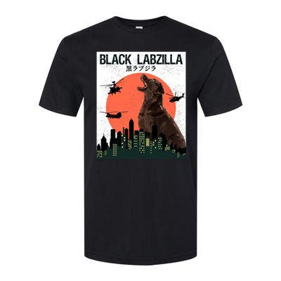 Black Labzilla Funny Labrador Retriever Dog Softstyle® CVC T-Shirt