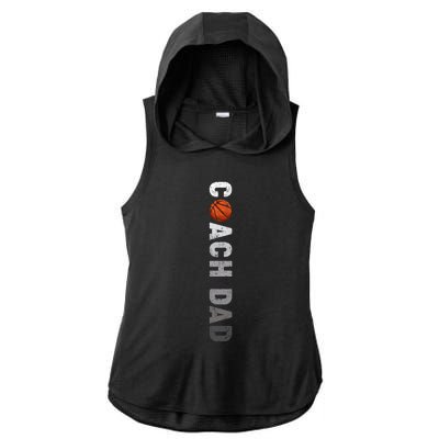 Basketball Lover Funny Basketball Coach Dad Fathers Day Gift Ladies PosiCharge Tri-Blend Wicking Draft Hoodie Tank