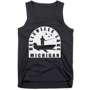 Belleville Lake Fishing Michigan Tank Top