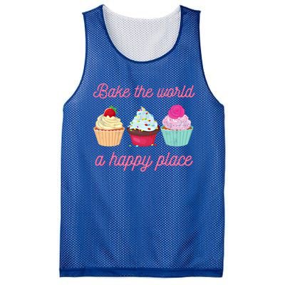 Baking Lovers Funny Bake The World A Better Place Funny Bake Gift Mesh Reversible Basketball Jersey Tank