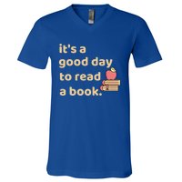 Book Lovers Funny Reading It's A Good Day To Read A Book Cute Gift V-Neck T-Shirt