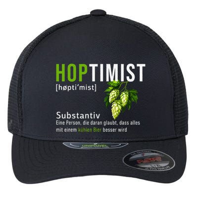 Beer Lovers Funny Hoptimist Hops Beer Party Flexfit Unipanel Trucker Cap