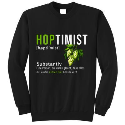 Beer Lovers Funny Hoptimist Hops Beer Party Sweatshirt