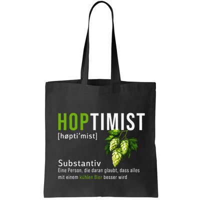 Beer Lovers Funny Hoptimist Hops Beer Party Bag
