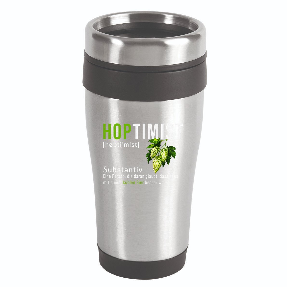 Beer Lovers Funny Hoptimist Hops Beer Party 16oz Travel Tumbler