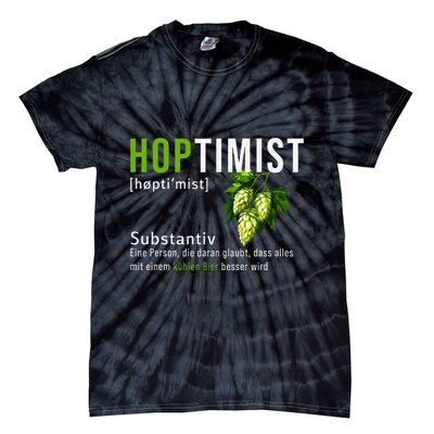 Beer Lovers Funny Hoptimist Hops Beer Party Tie-Dye T-Shirt