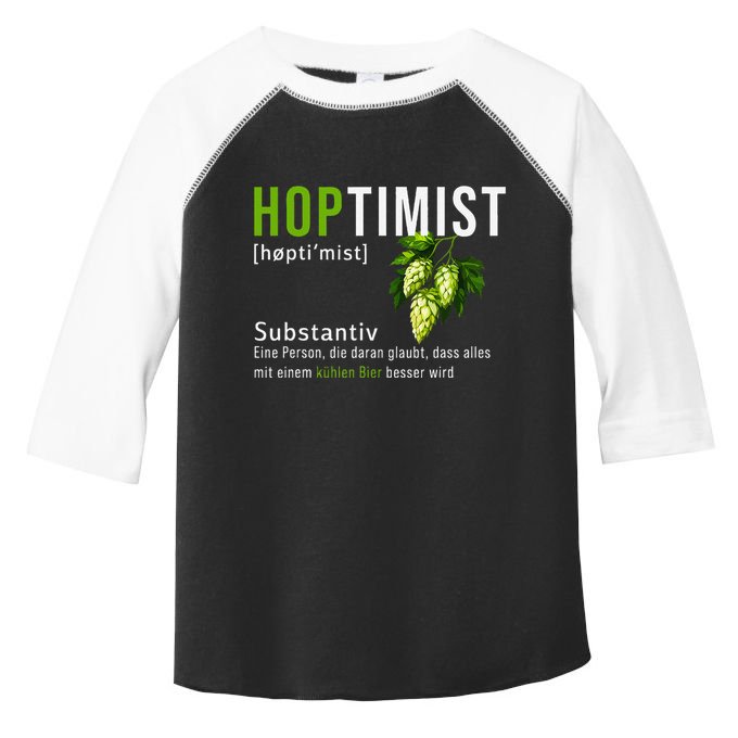 Beer Lovers Funny Hoptimist Hops Beer Party Toddler Fine Jersey T-Shirt