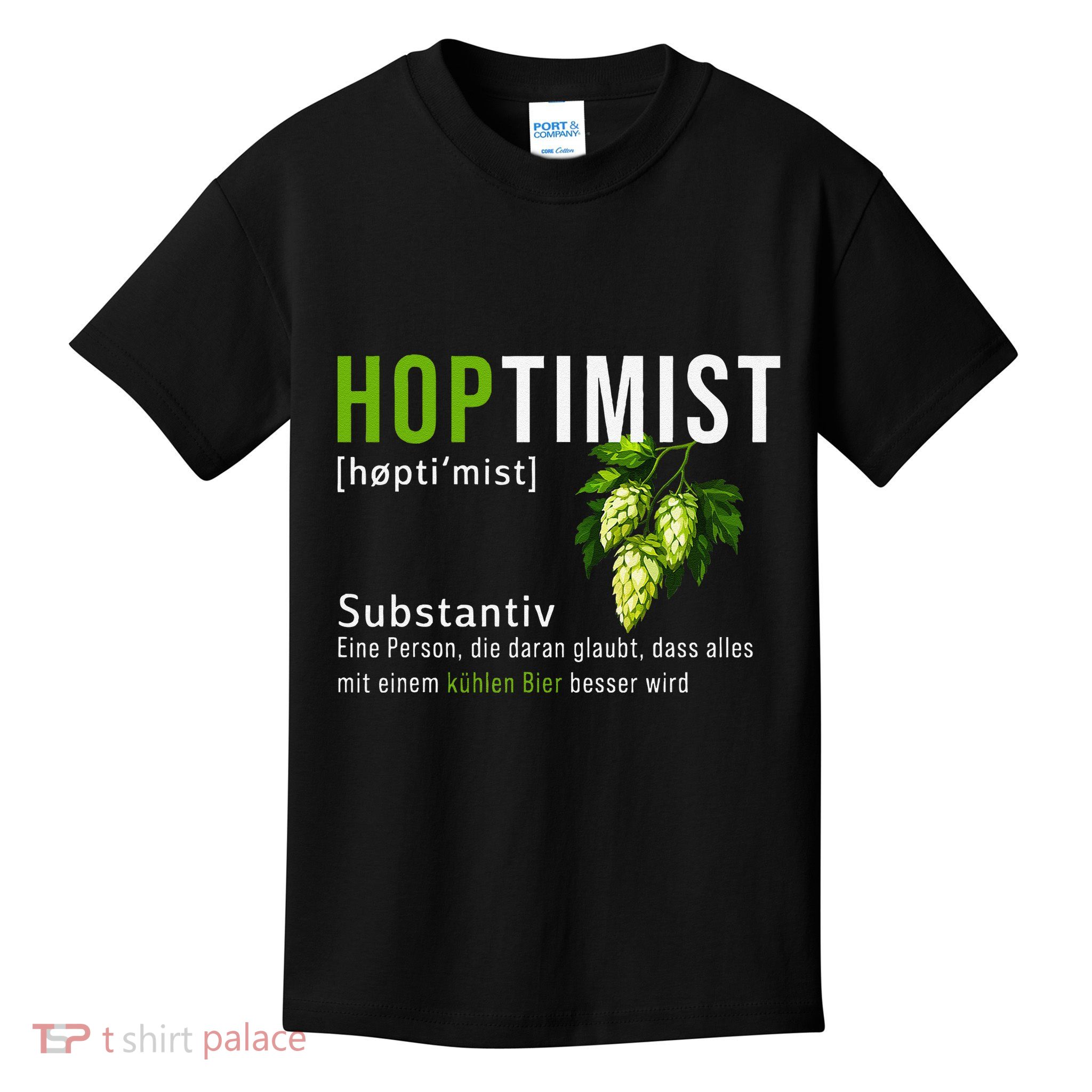 Beer Lovers Funny Hoptimist Hops Beer Party Kids T-Shirt
