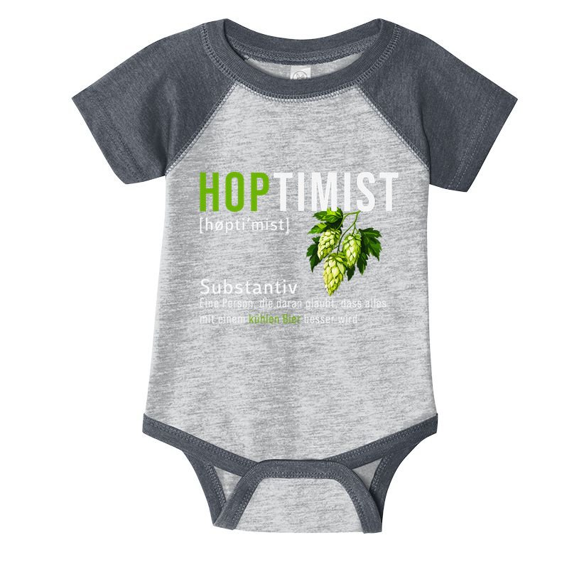 Beer Lovers Funny Hoptimist Hops Beer Party Infant Baby Jersey Bodysuit