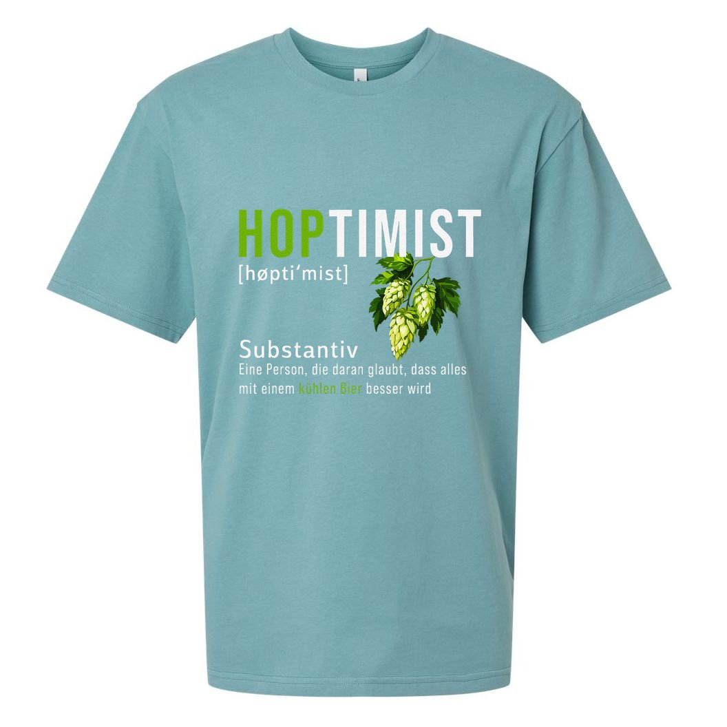 Beer Lovers Funny Hoptimist Hops Beer Party Sueded Cloud Jersey T-Shirt