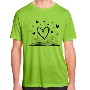 Bookworm Librarian Funny Book Reading Valentine's Day Heart Gift Adult ChromaSoft Performance T-Shirt