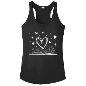 Bookworm Librarian Funny Book Reading Valentine's Day Heart Gift Ladies PosiCharge Competitor Racerback Tank