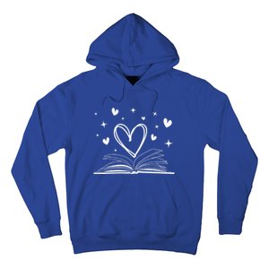 Bookworm Librarian Funny Book Reading Valentine's Day Heart Gift Hoodie