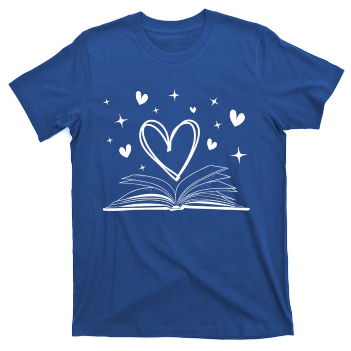 Bookworm Librarian Funny Book Reading Valentine's Day Heart Gift T-Shirt